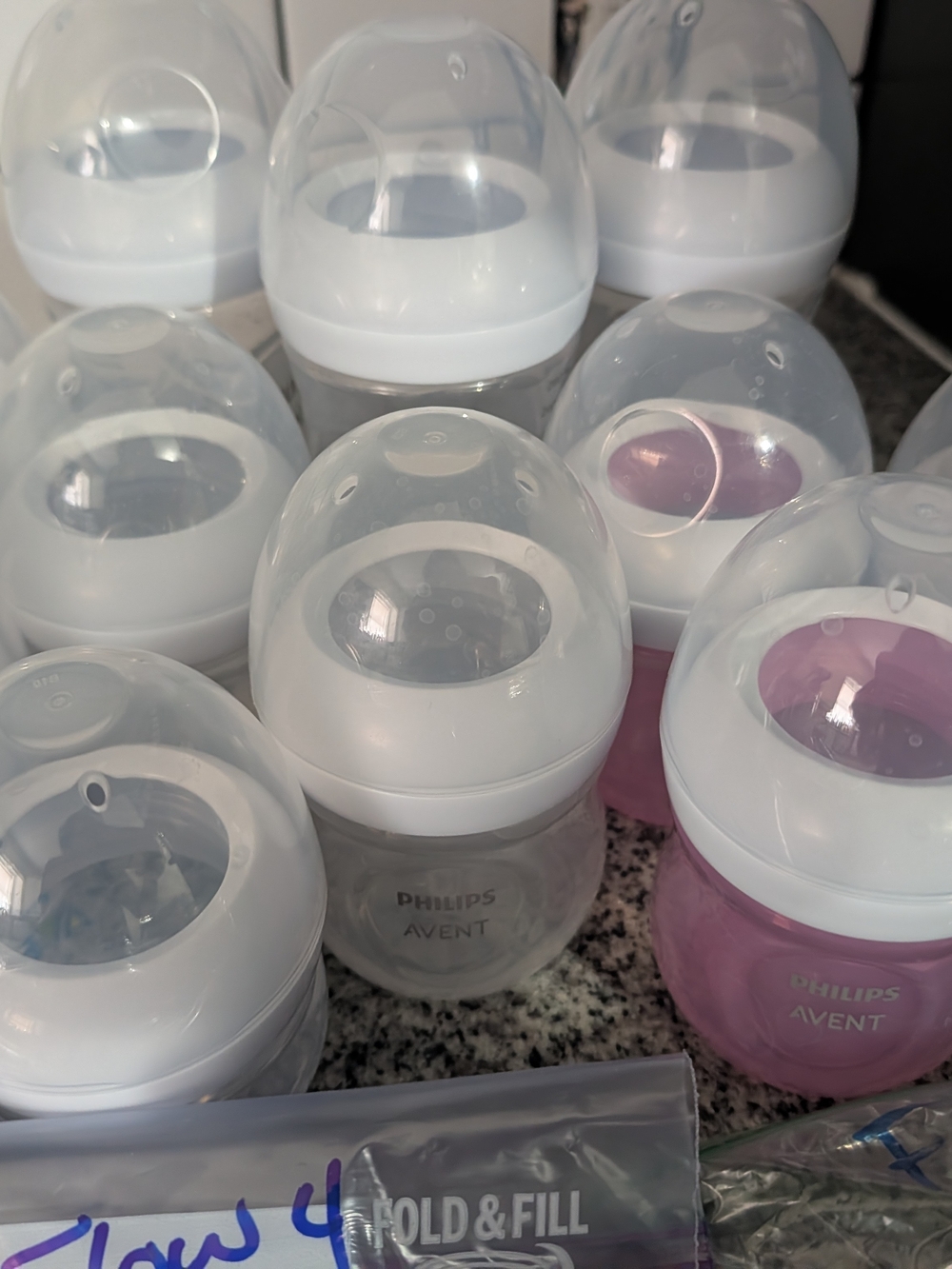Philips Avent Natural Bottles - Clear & Pink Set